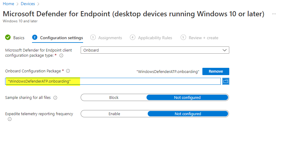 intune-config-dfe-onboarding-configuration