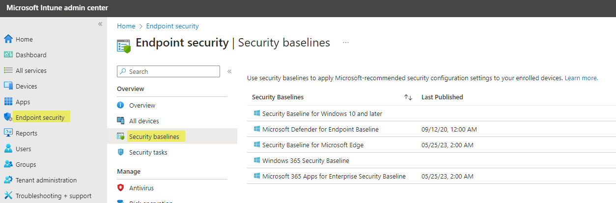endpoint-security-baselines
